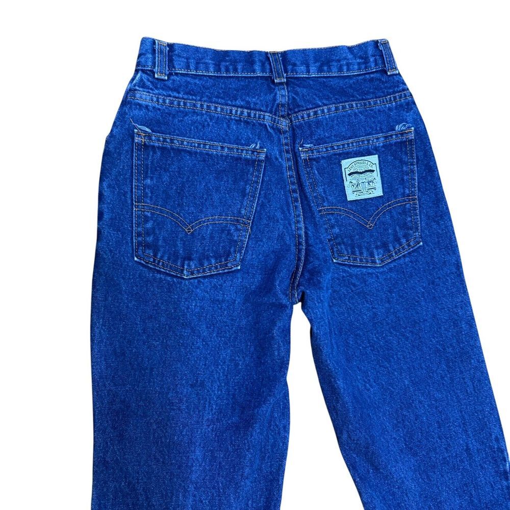 One Wash Vintage 1980's Levi's Two Horse White Patch Straight Leg Jeans Size 9